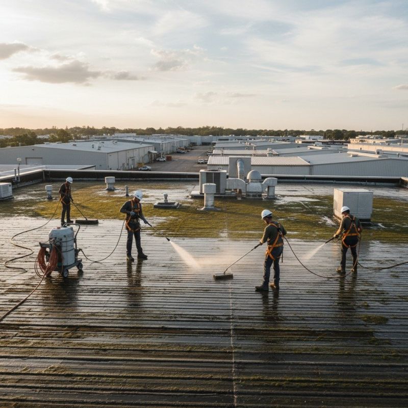 Industrial Gutter Cleaning detail